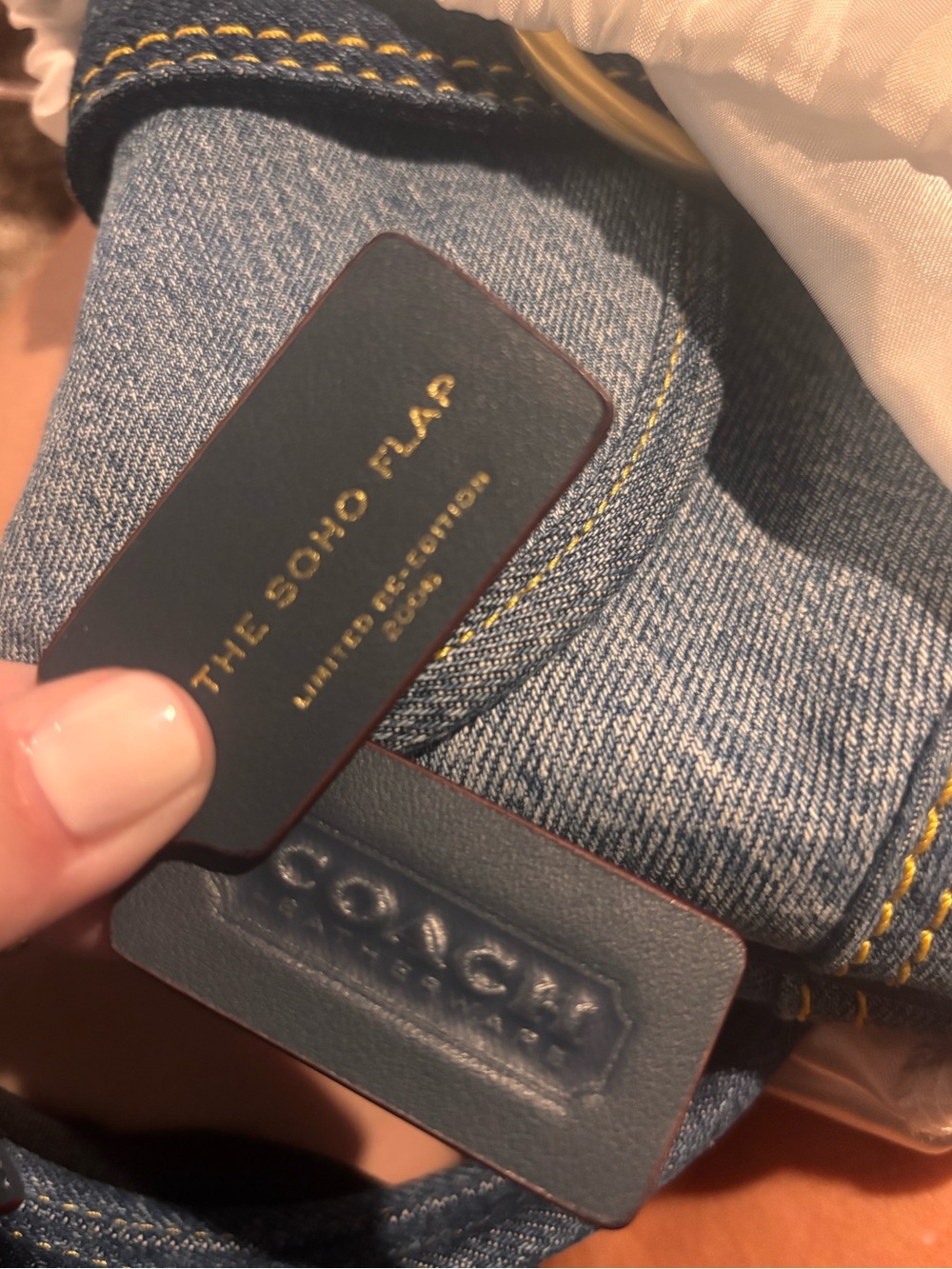 COACH RE-EDITION DENIM SOHO FLAP BAG CR737 - Picture 4 of 6